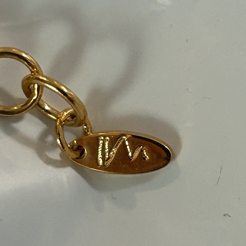 Anthropologie Mixed Chain Link Necklace 14K Plated Brass Lobster Clasp NEW - Picture 5 of 12
